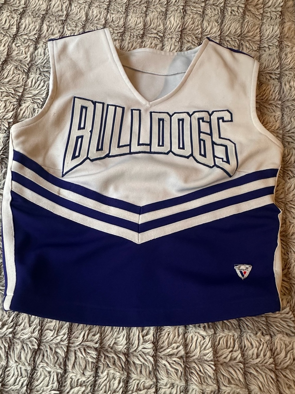 Vintage Bulldog Varsity Cheerleading Top Size 36 Kids - Picture 3 of 10